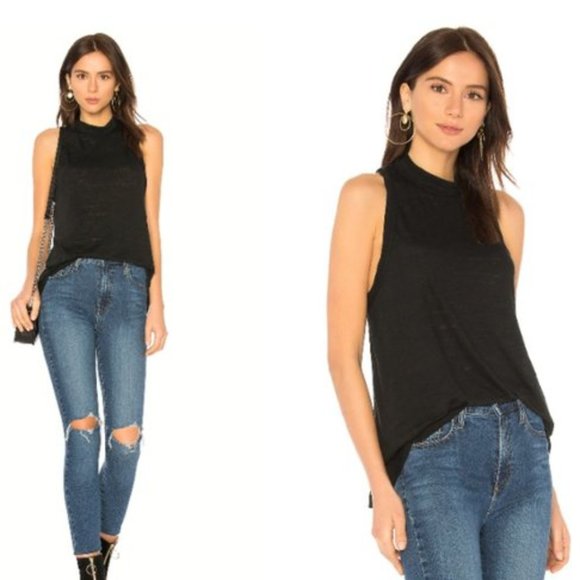Last One! Free People NWT S Brisbane Black Tank Racerback Perfect for Summer! - Picture 2 of 12